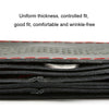 38cm Four-Season Embossed Hand-Sewn Cowhide Steering Wheel Cover(Black+Black Line)
