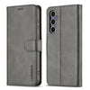 For Samsung Galaxy A26 5G LC.IMEEKE Calf Texture Leather Phone Case(Grey)