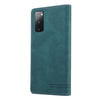 For Samsung Galaxy S20 FE Skin Feel Anti-theft Brush Horizontal Flip Leather Case with Holder & Card Slots & Wallet(Blue)