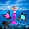 Fish Tail Shaped Fins Swimming Training Equipment Snorkeling Flippers, Size: Child(Blue)
