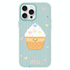 For iPhone 14 Pro Max Skin Feeling Jelly TPU Hybrid PC Phone Case(Ice Cream Polka Dot Light Green)