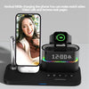 CO9 15W 5 in 1 Multifunctional Wireless Charger Bedside Clock Lamp(Black)