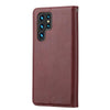 For Samsung Galaxy S25 Ultra 5G Knead Skin Texture Flip Leather Phone Case(Wine Red)