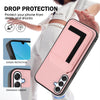 For Samsung Galaxy M55 / C55 CX01 Detachable Magsafe Magnetic Card Bag Phone Case(Pink)