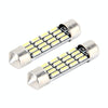 2 PCS 2W 100 LM 6000K 36MM Bicuspid Port Car Dome Lamp LED Reading Light with 16 SMD-4014 LED Lamps, DC 12V (White Light)