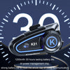 KUQIBAO Motorcycle Helmet Long-lasting Waterproof Bluetooth Headset with Light(Hard Microphone)