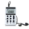 Portable AM / FM Two Bands Rechargeable Stereo Radio Mini Receiver with & LCD Screen & Earphone Jack & Lanyard (White)