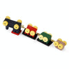 3 PCS Mini Wooden Train Simulation Model Doll House Mini Accessories