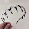 Dual Purpose Chopped Hair Wave Hair Bands With Teeth(Grey Leopard)