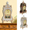 Vintage Clock Classical Royalty Sitting Room TV Cabinet Desk Imperial Furnishing Creative Sit Pendulum Clock(White)
