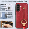 For Samsung Galaxy A36 5G Wristband Leather Back Phone Case(Red)