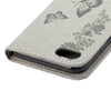 For  iPhone 8 & 7   Pressed Flowers Butterfly Pattern Horizontal Flip Leather Case with Holder & Card Slots & Wallet(Grey)