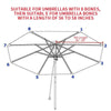 Polyester Parasol Replacement Cloth Round Garden Umbrella Cover, Size: Diameter 3m 8 Ribs(Big Red)