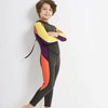 DIVE&SAIL WS-18816 Children Diving Suit One-piece Long-sleeved Swimsuit Sunscreen Hot Spring Surfing Suit, Size:S(Army Green Yellow Sleeves)