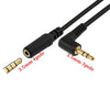 5 PCS 13cm Elbow 3.5mm Audio Male to Female PC Camera Microphone Adapter Cable(Black)