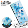 For Samsung Galaxy S23+ 5G Crystal Texture Colored Drawing Leather Phone Case(Blue Butterflies)