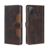For Alcatel 1S 2021 / 3L 2021 Skin Feel Straw Hat Magnetic Buckle Leather Phone Case(Brown)
