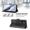 For Samsung Galaxy A13 / A04s / A04 4G Line Splicing Buckle Retro Leather Phone Case(Black)