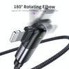 FXCL-WY09 2.4A USB to 8 Pin 180 Degree Rotating Elbow Charging Cable, Length:1.2m(Red)