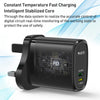 Yesido YC43 PD 20W USB-C / Type-C + 8 Pin Travel Charger with 1m Type-C to 8 Pin Cable, UK Plug(Black)