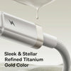 Baseus Titanium Alloy Series 2.4A USB to 8 Pin Fast Charging Cable, Length:1m(Gold)