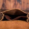 2034 Men Retro Leather Phone Waist Bag(Dark Brown)