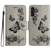 For Samsung Galaxy A36 / A56 5G Butterfly Embossed Flip Leather Phone Case(Grey)