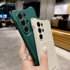 For Samsung Galaxy S22 Ultra 5G Liquid TPU Card Bag Four Corner Shockproof Phone Case(Green)