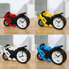 Motorcycle Alarm Clock Ornaments Creative Child Gift Clock(Red Motorcycle Racing)