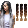 Fashion Color Gradient Individual Braid Wigs Chemical Fiber Big Braids, Length: 60cm(37 Black+Dark Brown+Light Brown)