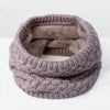 Winter Plus Velvet Thicken Warm Pullover Knit Scarf, Size:47 x 22cm(Black)