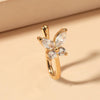 Butterfly Nose Clip Copper Inlaid Zircon U-shaped Nose Decoration(A-1204 Gold)