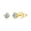 MSE038 S925 Sterling Silver Moissanite Earrings, Color: 0.5ct Gold