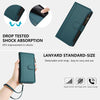 For Samsung Galaxy S25 Ultra 5G Magnetic Closure Nine Card Slots Zipper Leather Case with Hand Strap(Dark Green)