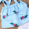 Summer Print Sleeveless Sling T-Shirt for Children, Size:80CM(Blue)