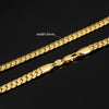 2 PCS 5mm Full Sideways Gold Plated Necklace Fashion Jewelry, Specification: 20 inch (50cm)