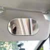Sun Visor High-Definition Mirror Stainless Steel Makeup Mirror Oval Large