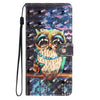 For Samsung Galaxy A26 5G 3D Pattern Leather Phone Case(Big-eyed owl)