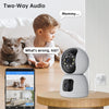 4MP HD Smart WiFi IP Camera, Indoor PTZ, Motion Detection, UK Plug, White