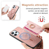 For Redmi K70 / K70 Pro 5G Retro Magsafe Cross Leather Ring Holder Card Bag Phone Case(Pink)