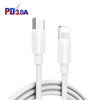 PD04 Type-C + USB Mobile Phone Charger with Type-C to 8 Pin Cable, US Plug(Black)