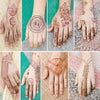 5 PCS Semi Permanent Brown Red Waterproof Lace Tattoo Sticker, Size: 208 x 148mm(W-0846S)