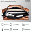 WEIXIER Men Shoulder Bag Retro Leather Laptop Business Casual Bag(Horizontal Light Brown)