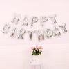 2 PCS 16 Inch Happy Birthday Letter Aluminum Film Balloon Birthday Party Decoration Specification(Classic Silver)