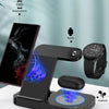 For Samsung Galaxy Watch B18 4 in 1 Mobile Phone / Earphone Universal Foldable Wireless Charger(Black)