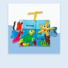 Baby Early Education Three-dimensional Tail Cloth Book Toddler Toy Book Ocean World (6 Pages)