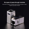 CAT.6 Shielded Pass-through Network Module, Dual Ports Panel + Shielded Pass-through + Telephone Socket(White)
