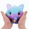 3 PCS Ice Cream Cat Cute Soft Squeeze Scented Toy Gift for Kid Size:11*7*8cm(Purple starry sky)