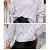 V-neck Sweater Women Autumn and Winter Loose Knitted Bottoming Shirt, Size: XL(Green)