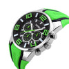SKMEI 9128 Fashion Multifunctional 3D Large Dial Sports Wristwatch 30m Waterproof Quartz Watch(Green)